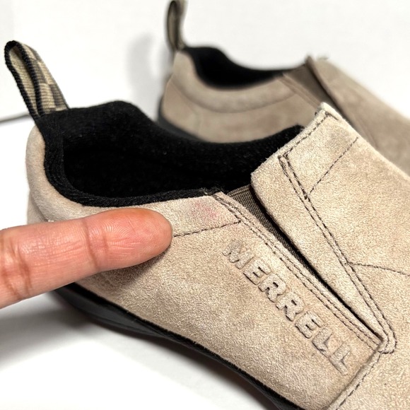 Merrell Taupe Jungle Glove Minamalist Womens Size 6.5 Beige Suede Loafers Shoes - Picture 2 of 8